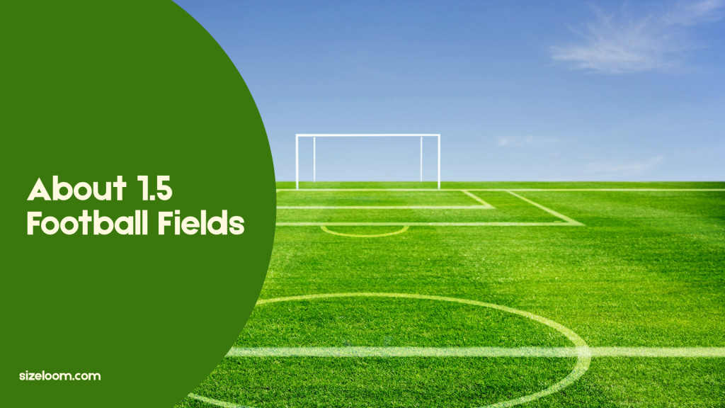 About 1.5 Football Fields