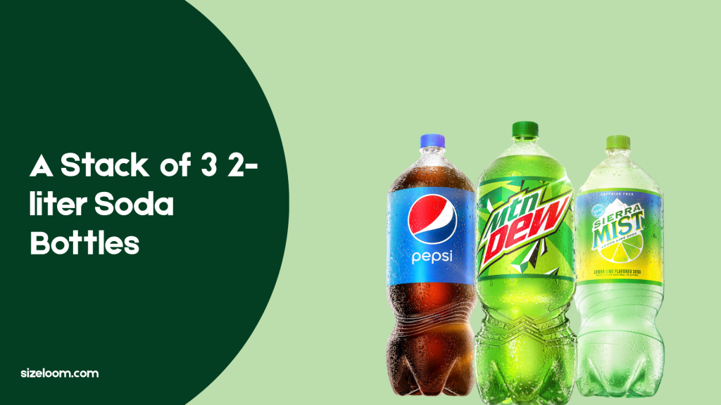 A Stack of 3 2-liter Soda Bottles